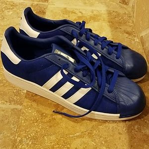 Men Royal Blue and white adidas Sneakers